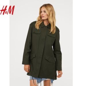 NWT H&M long cotton parka, 2